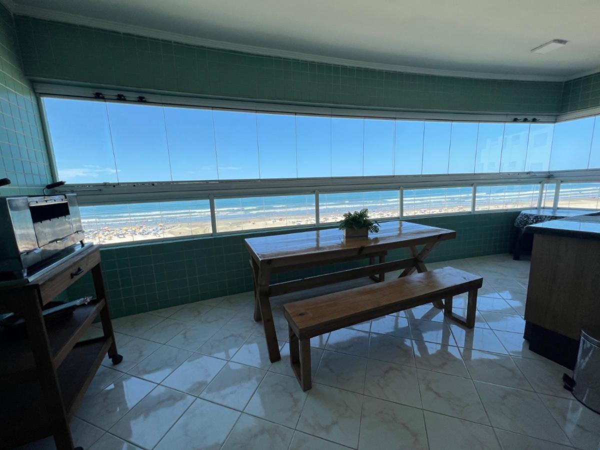 Apartamento Guilhermina De Frente Para O Mar Praia Grande  Luaran gambar